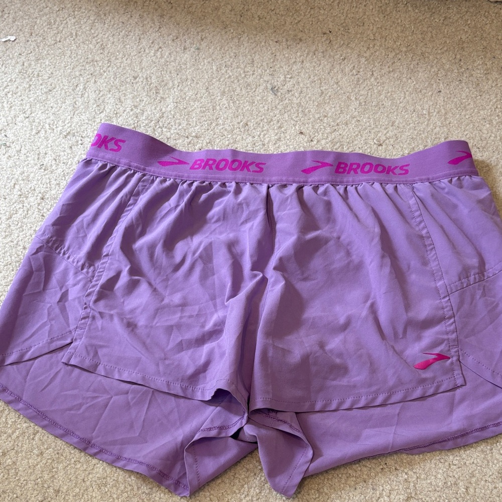 Brooks Lavender Running Shorts